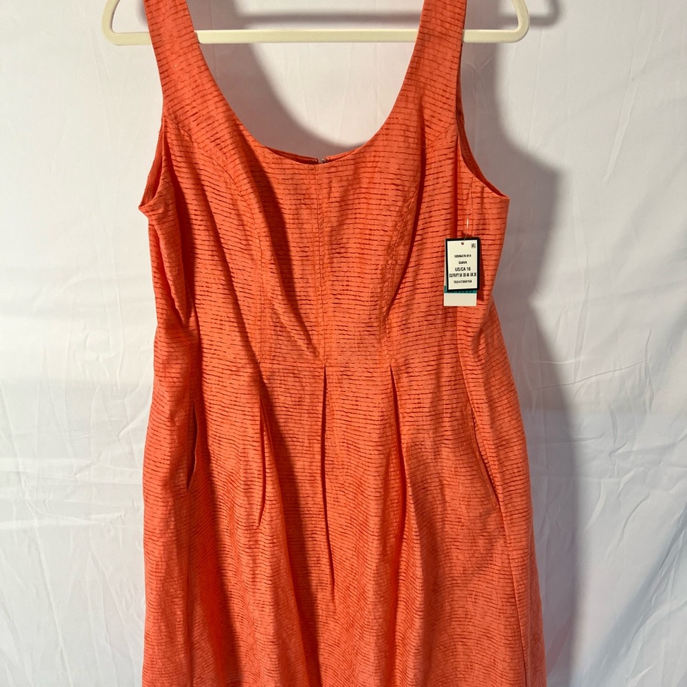 Nine West Salmon Fit & Flare Sleeveless Dress
